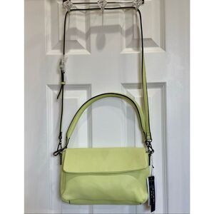 TAHARI - NWT "Serena" Pebble Leather Convertible Crossbody in Aloe/Dual Straps